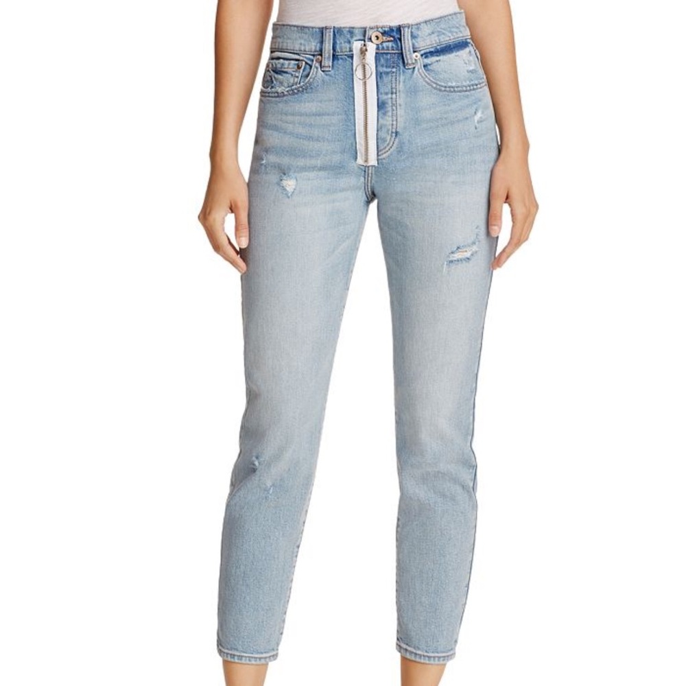 Pistola Nico High-Rise‎ Exposed Zipper Skinny Jeans in Lexington Lux Light Wash